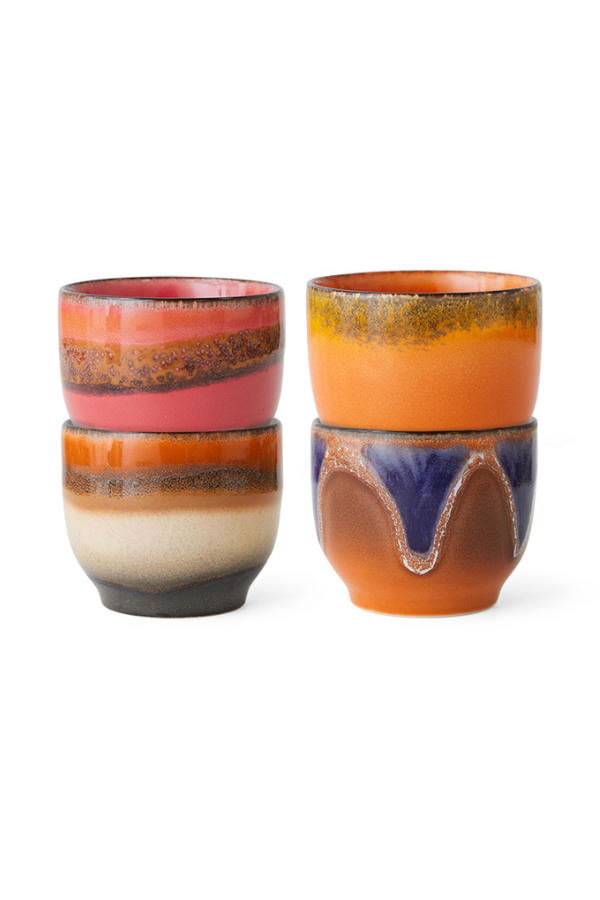 70s Ceramics: Cafe Cups Java (set of 4), HKLIVING