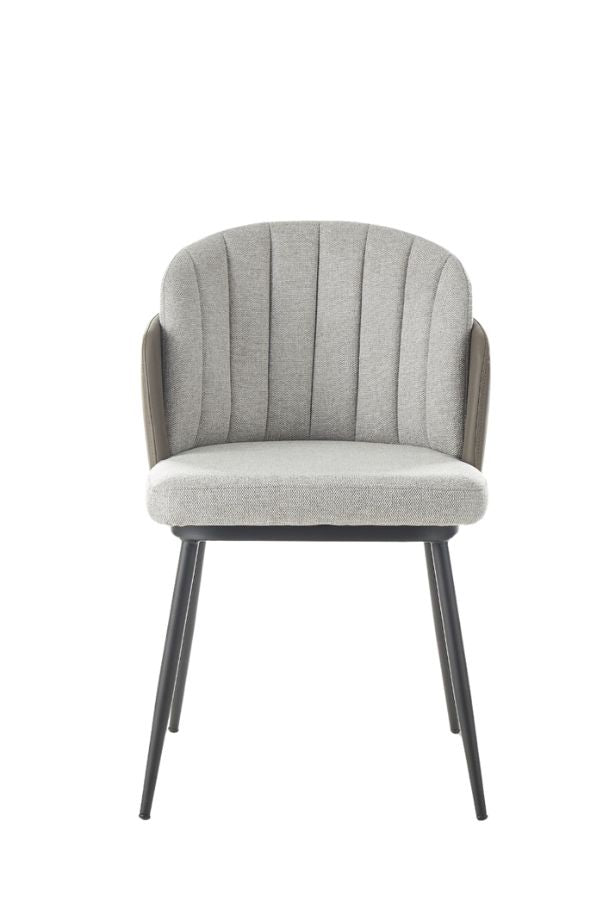 Pek grey faux leather mix chair