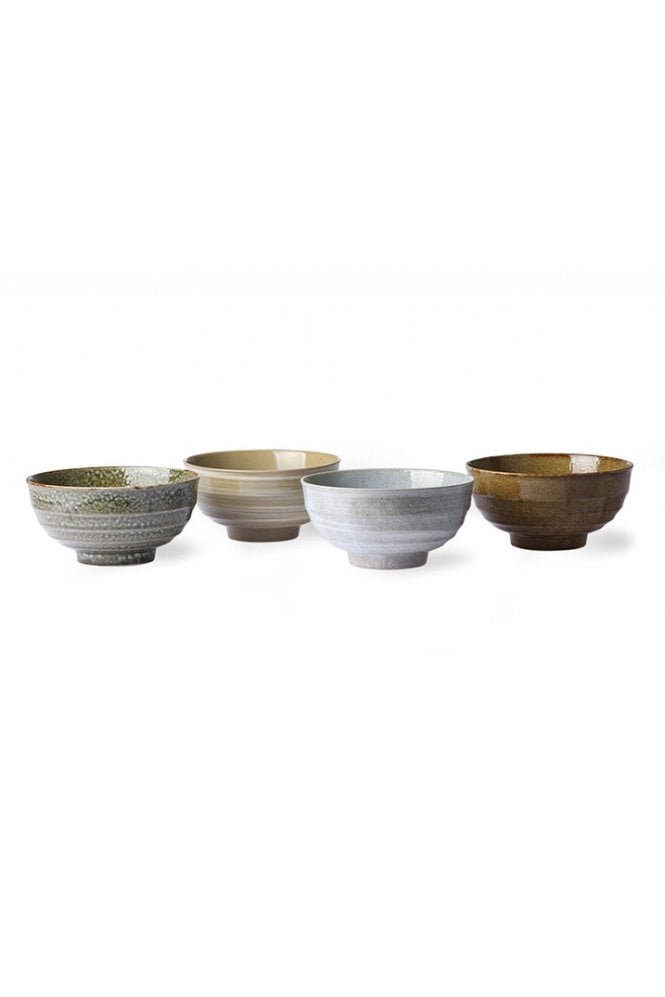 Kyoto ceramics: japanese noodle bowl (set of 4) By Hkliving