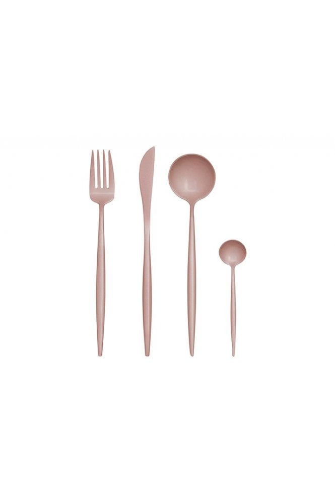 Avie 16 pc Pink Finish Cutlery Set