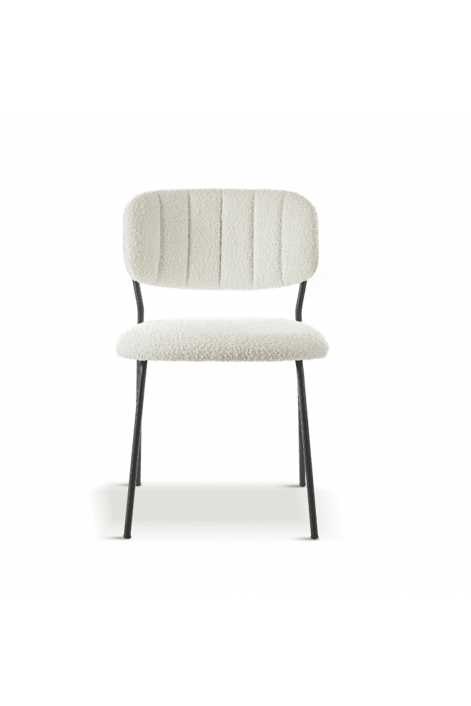 Ro Boucle Dining Chair White